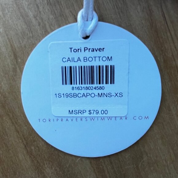 TORI PRAVER CAILA BOTTOM Women’s Floral Ruched Sides Lined Bikini Bottoms sz XS - Picture 5 of 6